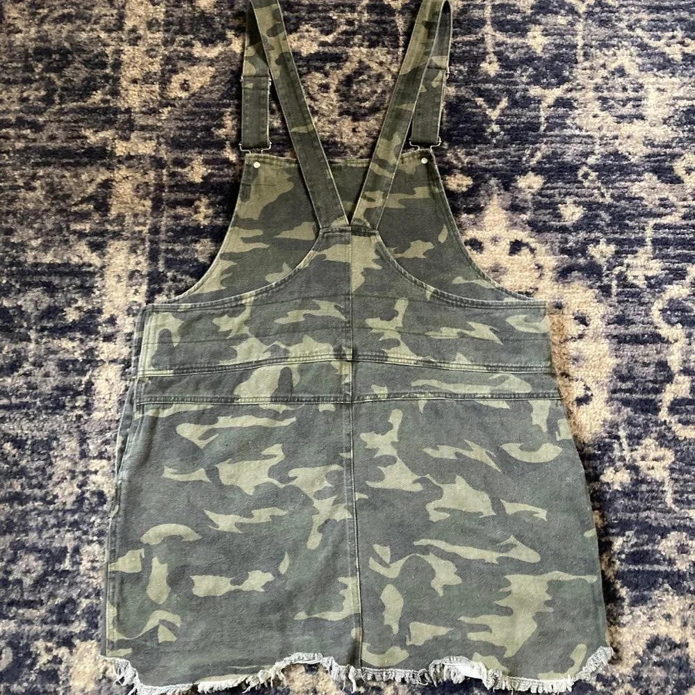 Oddy Camo Camouflage Overall Dress with suspenders - Size 1XL - Cotton/Denim - Picture 4 of 7